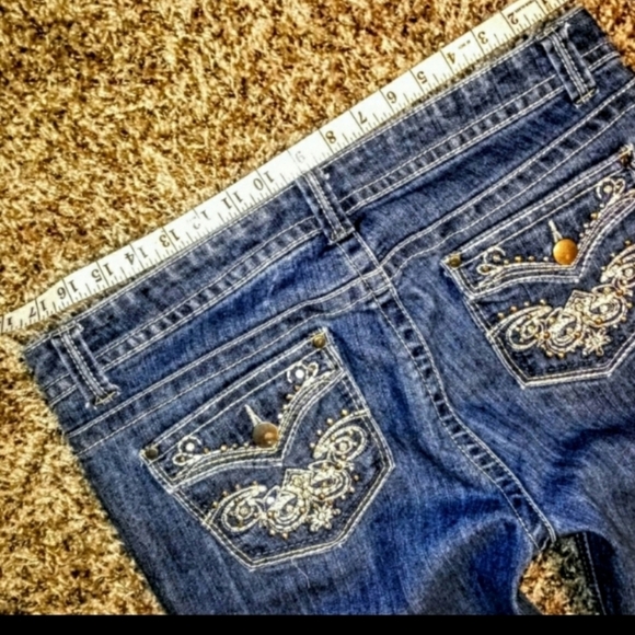 Roz & Ali Jeans Skinny Leg Crop Mid Rise Size 14 - Picture 12 of 13